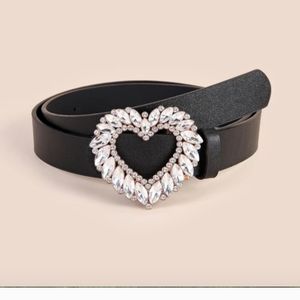 HEART RHINESTONE AND CRYSTALS BELT